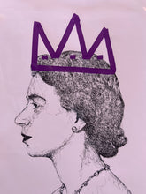 Load image into Gallery viewer, Niki Crafford - One Line Drawing - Her Majesty - Purple Crown