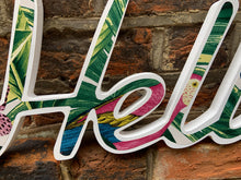 Load image into Gallery viewer, Cat James - &#39;Hello&#39; Wood Cut
