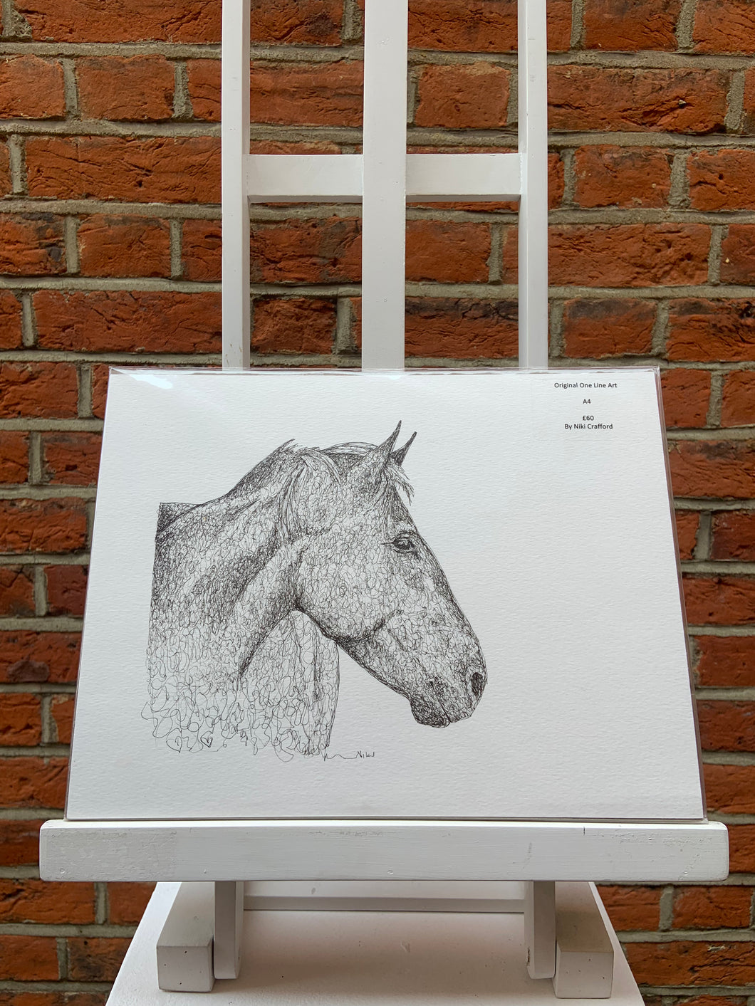 Niki Crafford - One Line Drawing - Horse