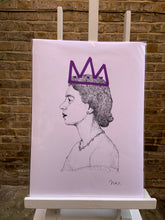 Load image into Gallery viewer, Niki Crafford - One Line Drawing - Her Majesty - Purple Crown
