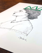 Load image into Gallery viewer, Niki Crafford - One Line Drawing - Her Majesty - Green Crown
