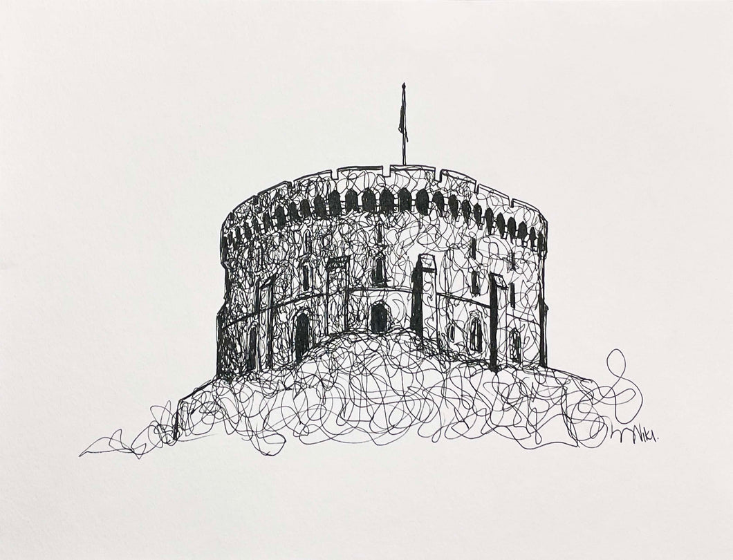 Niki Crafford - One Line Drawing - The Round Tower